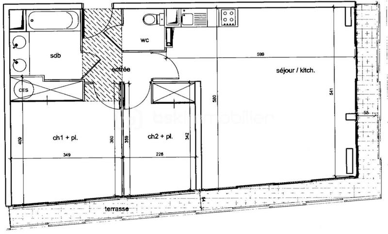 Appartement - 61 m² - 3 pièces