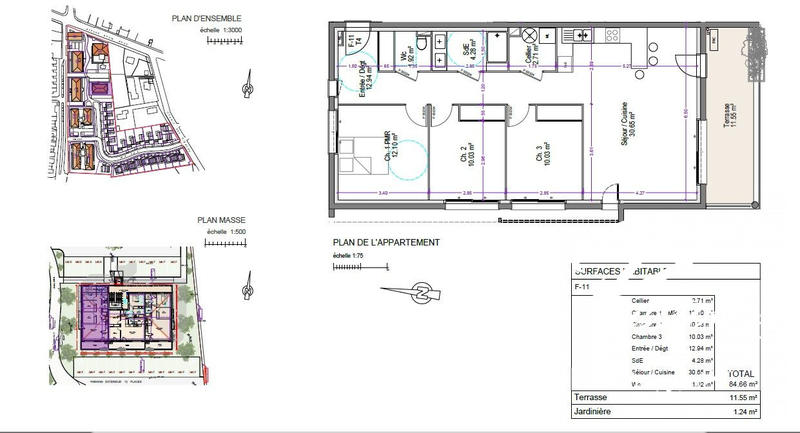 Appartement - 85 m² - 4 pièces