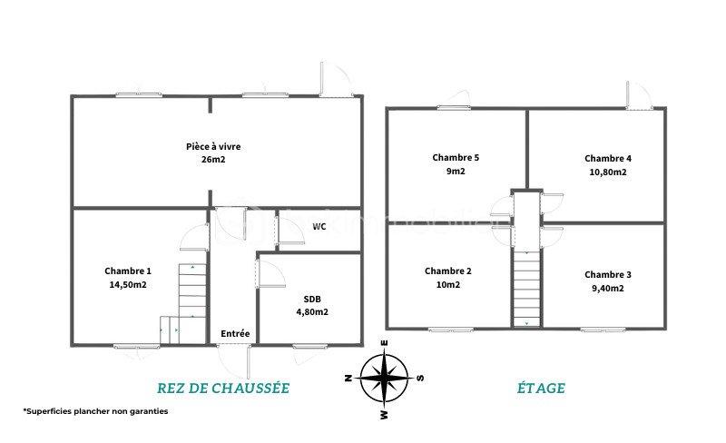 Maison ancienne - 85 m² - 6 pièces