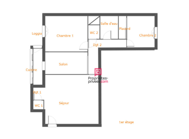 Appartement - 80 m² - 3 pièces
