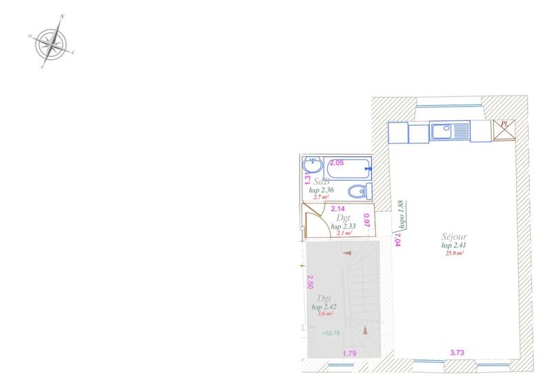 Studio - 31 m² - 1 pièce