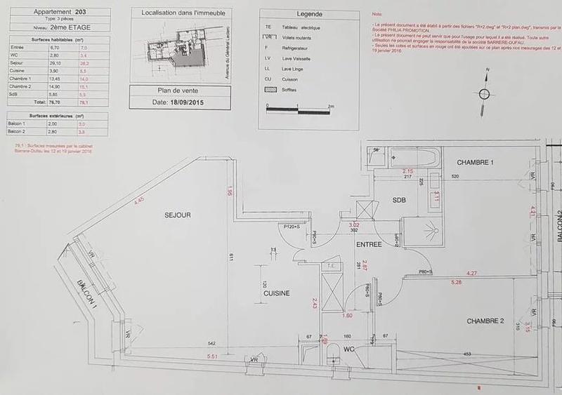 Appartement - 78 m² - 3 pièces