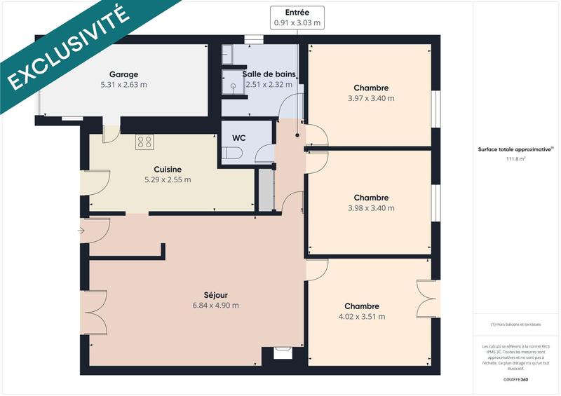 Maison - 99 m² - 4 pièces