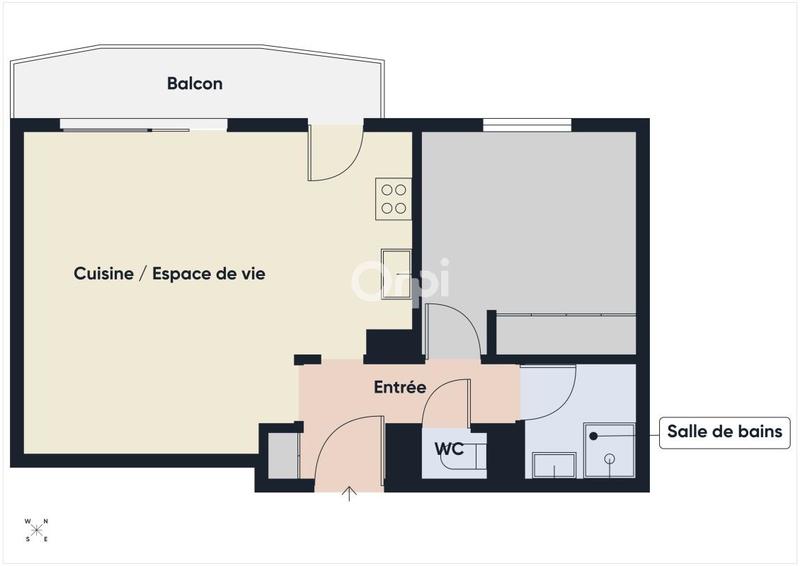 Appartement - 43 m² - 2 pièces