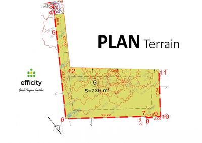Terrain - 739 m²