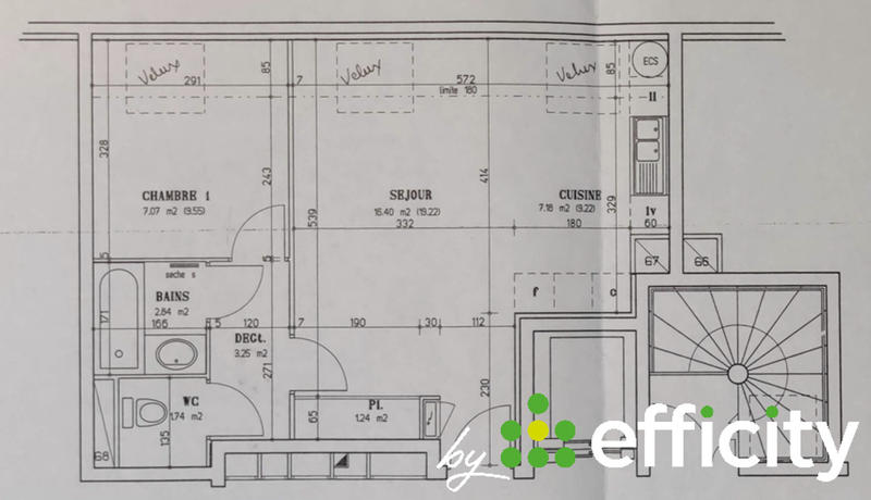 Appartement - 47 m² - 2 pièces