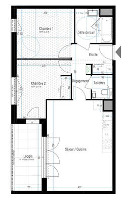 Appartement - 63 m² - 3 pièces