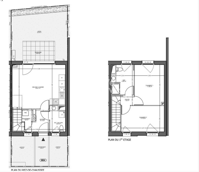 Maison - 62 m² - 3 pièces