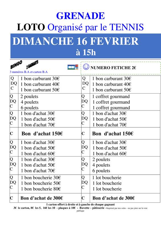 Loto du Tennis