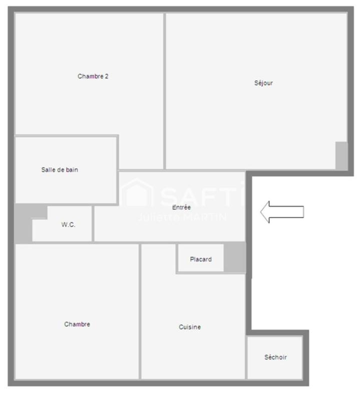 Appartement - 54 m² - 3 pièces