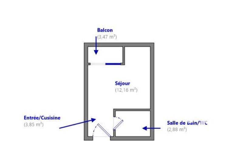 Appartement - 19 m² - 1 pièce