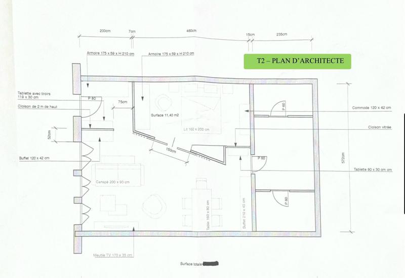 Appartement - 42 m² - 1 pièce