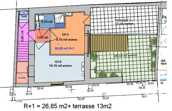 Maison de ville - 69 m² - 4 pièces