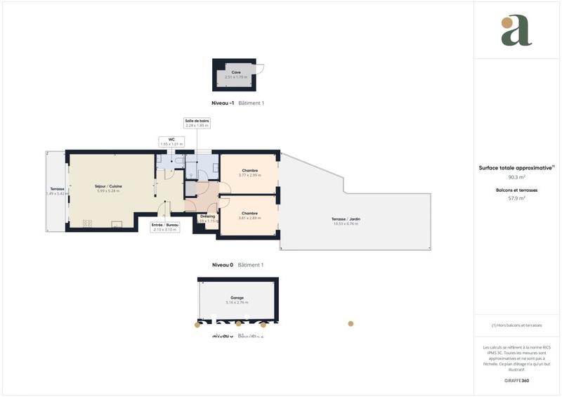 Appartement ancien - 72 m² - 3 pièces