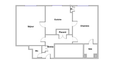 Appartement - 42 m² - 2 pièces