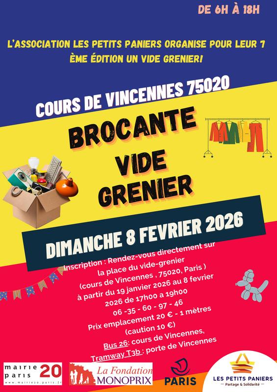 Vide grenier de l'association les petits paniers