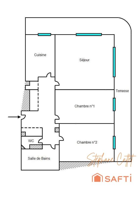 Appartement - 72 m² - 3 pièces