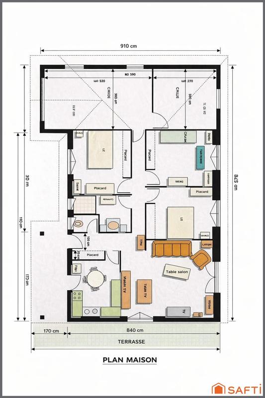Maison - 85 m² - 4 pièces