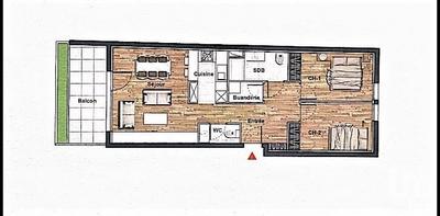 Appartement - 64 m² - 3 pièces