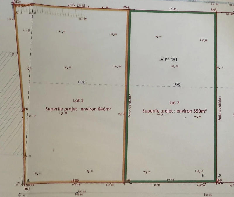 Terrain - 646 m²