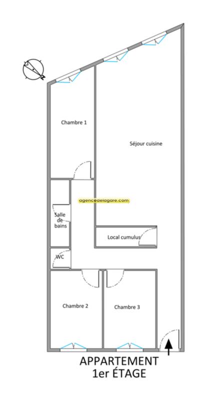 Appartement - 108 m² - 3 pièces