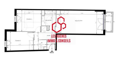 Appartement - 62 m² - 3 pièces