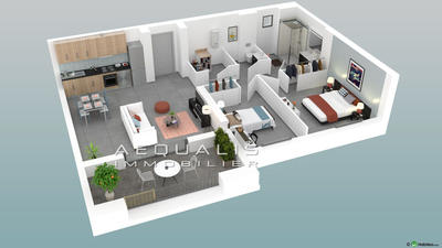 Appartement - 56 m² - 3 pièces