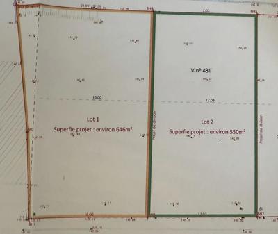 Terrain constructible - 646 m²