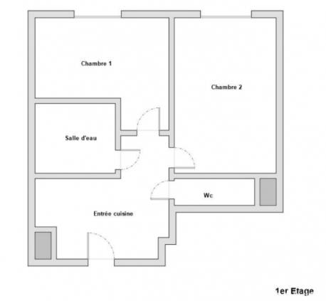 Appartement - 28 m² - 3 pièces