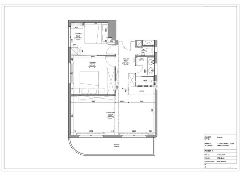 Appartement - 60 m² - 3 pièces