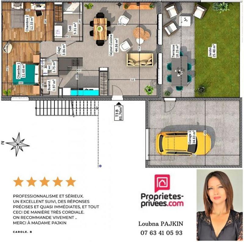 Appartement - 81 m² - 3 pièces