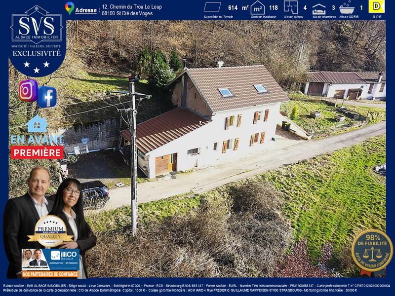 Maison - 118 m² - 4 pièces