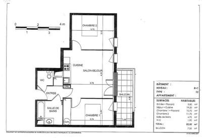 Appartement - 52 m² - 3 pièces