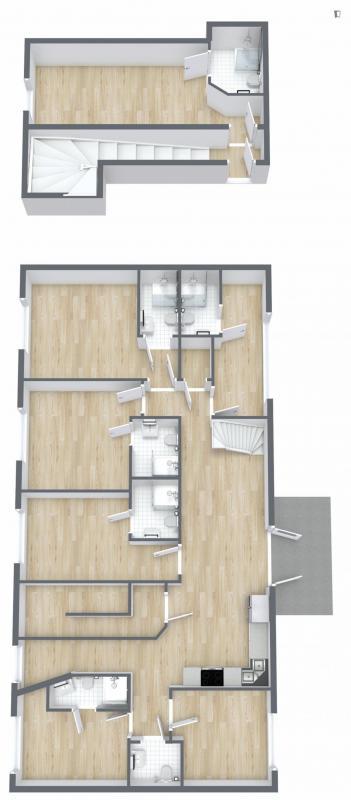 Chambre - 10 m² - 7 pièces