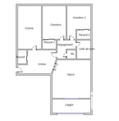 Appartement - 77 m² - 3 pièces