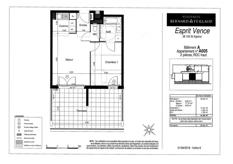Appartement - 41 m² - 2 pièces