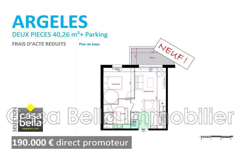 Appartement - 40 m² - 2 pièces
