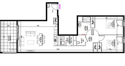 Appartement - 82 m² - 3 pièces