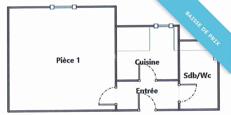 Appartement - 28 m² - 1 pièce