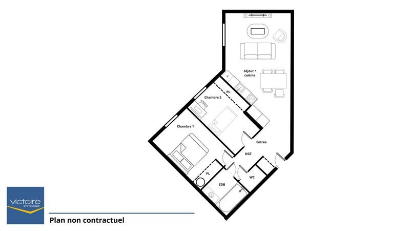 Appartement - 54 m² - 3 pièces