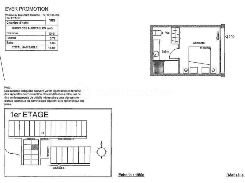 Appartement - 17 m² - 1 pièce