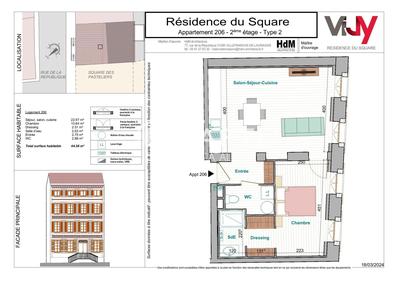 Appartement - 42 m² - 2 pièces