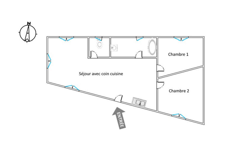 Maison - 72 m² - 3 pièces