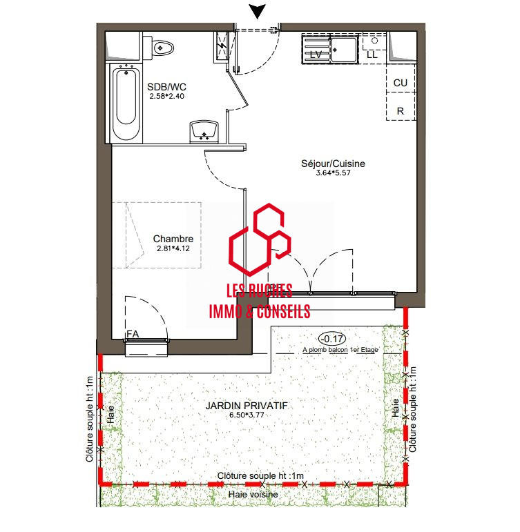 Appartement - 37 m² - 2 pièces