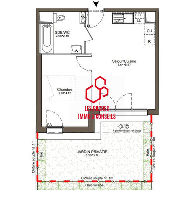 Appartement - 37 m² - 2 pièces