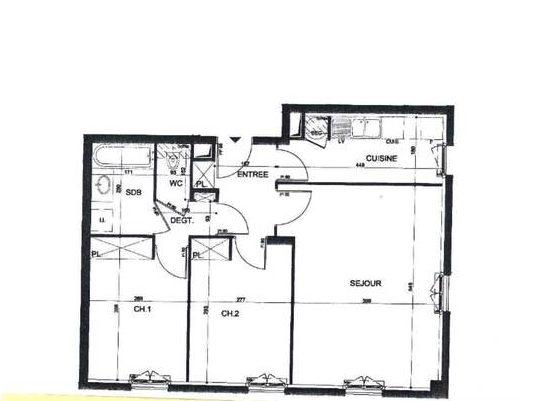 Appartement - 63 m² - 3 pièces