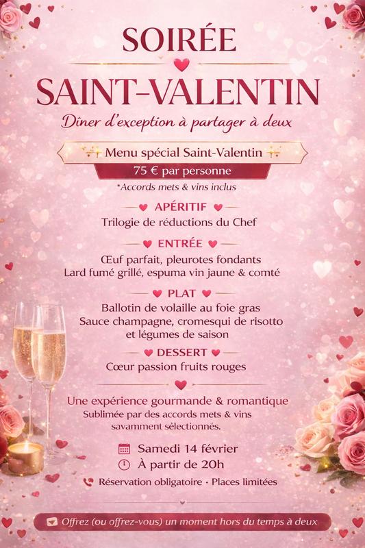 Soirée Saint Valentin à la Villa Montauville