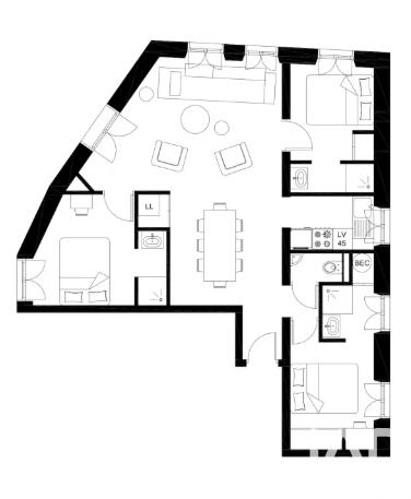 Appartement - 73 m² - 4 pièces