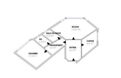 Appartement - 41 m² - 2 pièces