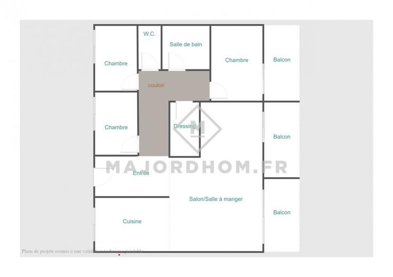 Appartement - 100 m² - 5 pièces